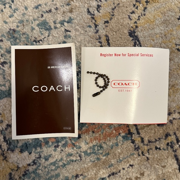 Rare Coach crossbody messenger bag purple nubuck leather w/camel leather strap - Picture 12 of 12